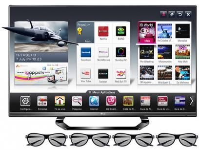 TV 3D LED 55" LG Full HD 1080p 55LM6400 - DTV Conversor 2D 1